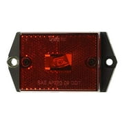 Grote 46392 Red Rectangular Single-Bulb Clearance Marker Light with Built-In Reflector