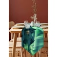 thumbnail image 3 of Mountains Cotton and Linen Triangle Table Runners 108 Inches Long, Dresser Scarves Table Decoration for Wedding Party/Graduation Ceremony/Banquet 13x108 Ombre Green Ice Cabin Lodge Summer Winter Ocean, 3 of 9