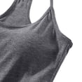 thumbnail image 5 of Women Sleeveless Camisole Shirts Equipped with Removable Adjustable Thin Straps Breathable Soft Fabric for Shopping Trip Home Workout Stretch Cami Tank Shirts (Dark Gray,XL), 5 of 8