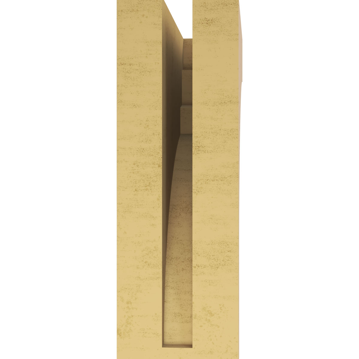 4"W x 8"D x 12"H Classic Rockford Rough Cedar Woodgrain TimberThane Corbel, Primed Tan
