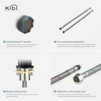 Kibi Circular Single Handle Bathroom Vanity Sink Faucet