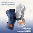 thumbnail image 3 of Knee Compression Sleeve for Knee Pain. Knee Support Brace with Side Stabilizers & Patella Tendon Strap for Working Out,Arthritis (Blue-1Pcs,XL), 3 of 7