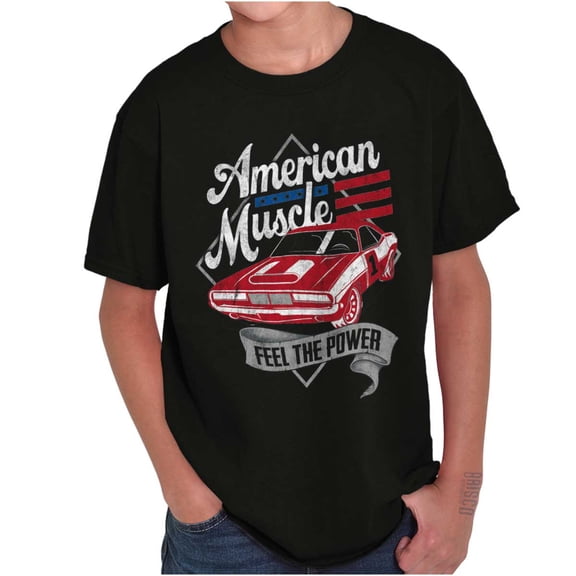 American Muscle Car Vintage Classic Crewneck T Shirts Boy Girl Teen Brisco Brands S
