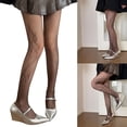 thumbnail image 2 of 3. Stretch Lace Leggings Featuring Mesh Bows Embellishment Lightweight Comfort for Fashion Outfits, 2 of 8