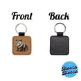thumbnail image 4 of Anteater Animal Faux Leather Square Keychain, 4 of 7
