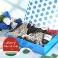 thumbnail image 2 of Gift Box 11x7.8x2.3 Inches, Blue with Lid for Presents, Magnetic Shirt Boxes Clothes (Glossy Metallic Blue, Polka Dot Design Inside), 2 of 4