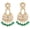 Green, variant on Crystal Austrian Stone Boho Round Dangle Wedding Earring for Women, Pink