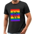thumbnail image 4 of Men's LGBTQ Pride T-Shirt – Rainbow Flag & Heart Graphic Tee, Equality Short Sleeve Crewneck Top for Pride Month 2025, 4 of 4