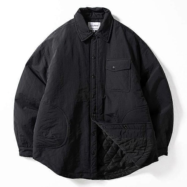Chaqueta acolchada de algodón para hombre, resistente al viento, impermeable, cálida, holgada, informal, de invierno, gris, negro y azul marino.