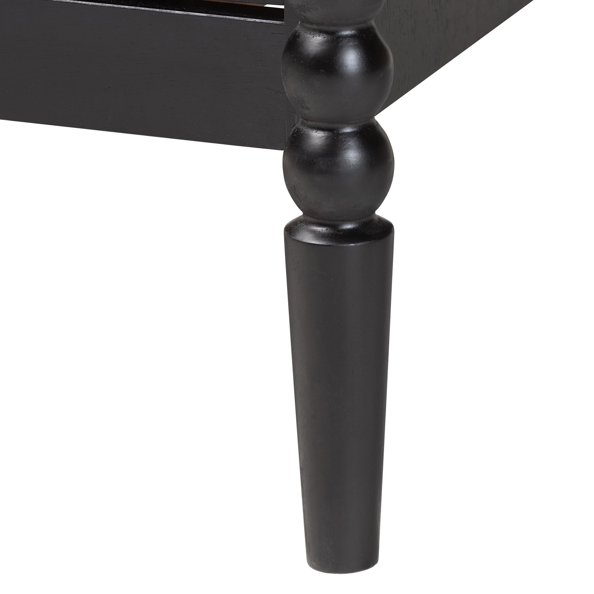 Baxton Studio Lucera Mid-Century Chest, 4-Drawer, Black