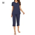 thumbnail image 1 of pitrice Ensemble de Pyjama pour Femmes Sexy Col en V Haut Pantalon Modal, Bleu, m, 1 of 6
