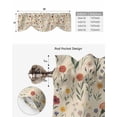 thumbnail image 5 of Tie Up Valance Curtain for Kitchen,Vintage Country Wildflower Floral Rod Pocket Short Curtains Adjustable Tie-Up Shade Valances,Retro Beige Window Treatment for Bathroom Living Room Bedroom, 5 of 8