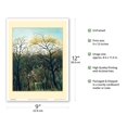 thumbnail image 2 of Rendezvous in the Forest - From an Original Color Painting by Henri Rousseau c.1889 - Master Art Print (Unframed) 9in x 12in, 2 of 4