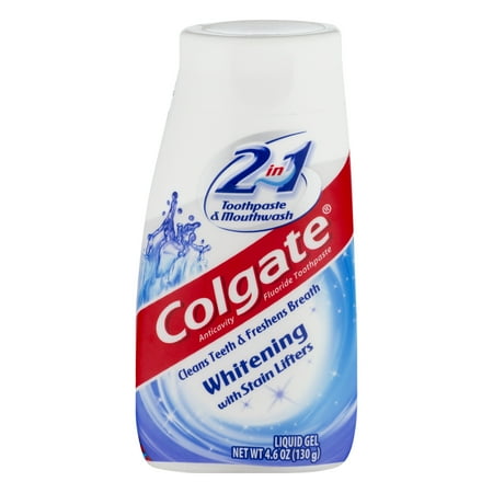 Colgate 2-in-1 Whitening Toothpaste Gel and Mouthwash - 4.6 oz