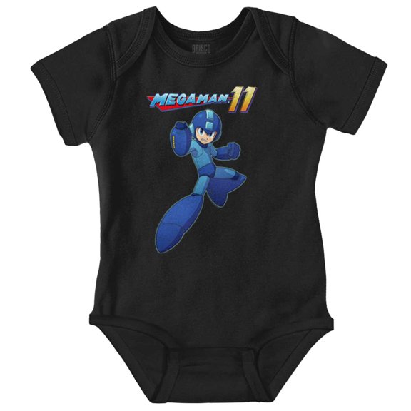 Classic Video game Mega Man 11 Romper Boys or Girls Infant Baby Brisco Brands 12M