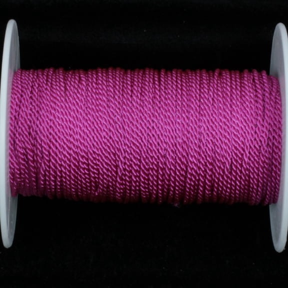 Fuchsia Pink Braided Cording Craft Ribbon 0.1" x 220 Yards