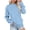 y205_Light Blue, variant on Jovrlynd Mock Neck Sweatshirt for Women Oversized Long Sleeve Solid Soft Stretch Sweatshirts Casual Turtleneck Pullover