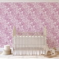 thumbnail image 3 of S4Sassy Peel and Stick Wall Covering, Floral Garden Wallpaper Removable Wallwrap - Pink Textured Instant Wall Mural for Bedroom, Bathroom, Laundry Room, Closet Interior (25"x360" inch), 3 of 6