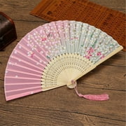 GZHCGSM_Folding Fan Chinese Fan Hand Fans For Women Foldable Silk Foldable Fan Hollowed Fringe Hand Fan Foldable Paper Fans For Wedding Dancing Party Home Decoration