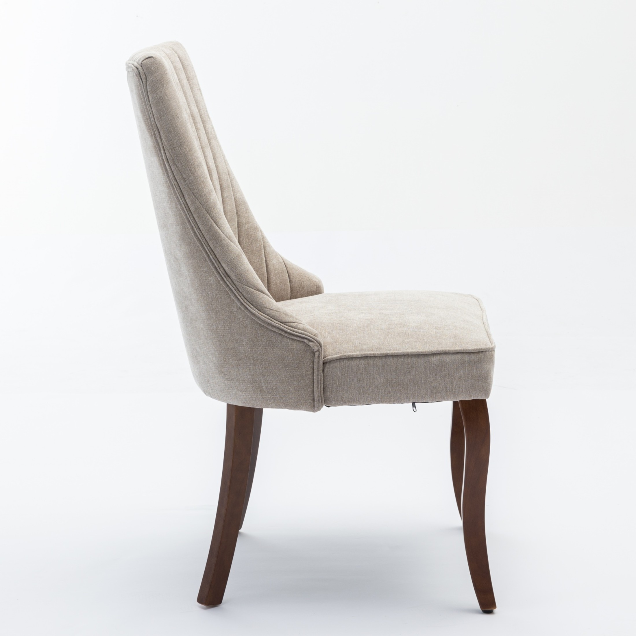 Noble House Vale Modern Upholstered Velvet Dining Chairs, Solid Wood Legs, Black, Set of 2