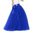 thumbnail image 1 of Gibobby Falda estampada para mujer Falda grande de cintura alta para mujer, falda de malla con cinturón elástico, falda tutú de fiesta, falda hinchada(Azul， Talla única), 1 of 5
