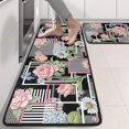 thumbnail image 2 of Kitchen Rugs Sets Of 2,Pioneer Flower Floral Print Pattern Anti Fatigue Kitchen Mat Rugs Non Slip Washable,Decorative Kitchen Floor Mats for Kitchen,Sink,Laundry,17X47 Inch, 2 of 5