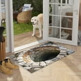 thumbnail image 5 of Stereoscopic Visual Effect Doormat - Quick Dry Absorbent Entrance Mat - Anti-Slip Bathroom Floor Rug - Contemporary Home Decor For Front Door Shower, 5 of 6
