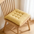 thumbnail image 4 of CaiYueKe Square Non-Slip Plush Thicken Seat Pillows Cushions Solid Color Office Chair Seat Pad Soft Tatami Reversible Fluffy Chair Cushion for Home, Office, Adults (15.7"x15.7"), 4 of 7