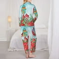 thumbnail image 5 of Kll Birds Print Women'S Long Sleeve Pajamas With Pants Sleepwear Loungewear 2 Set-Xx-Large, 5 of 9