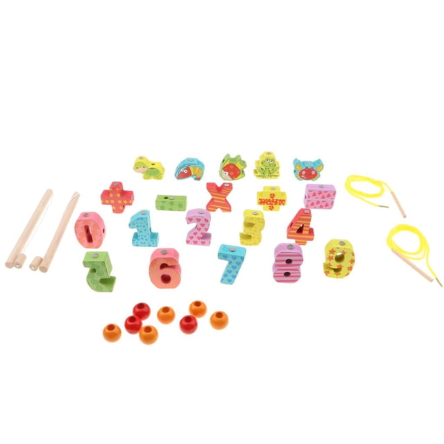 Juguete Modelo de Números Animales Oceános con Cuerda Enlazada Conoscitivo para CUTICAT Juguete de madera para niños
