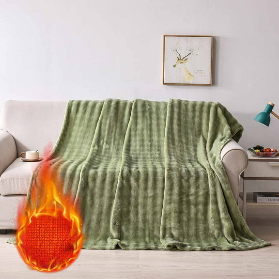 Hiroekza Throw Blanket Solid Colour Flannel Rabbits Hair Blanket Nap Cover Blanket Heavy Sofa Blanket Velvet Blanket Throw Blanket for Couch