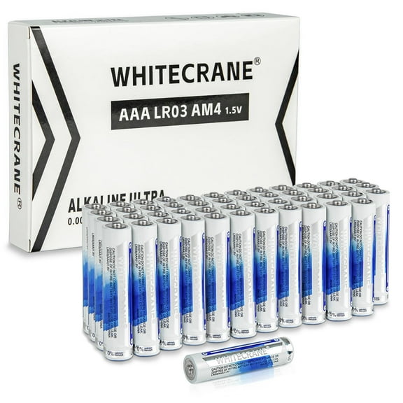 WHITECRANE High Energy AAA Batteries (48 Pack), Triple A Alkaline Batteries Long Lasting or Household, Business, Office