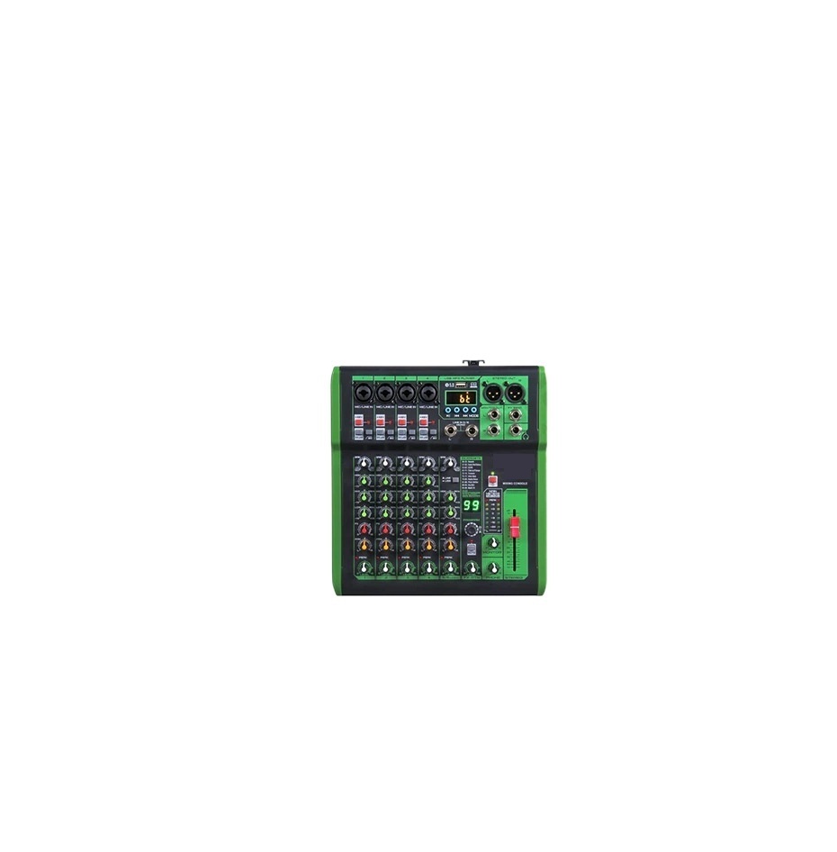 Mixer DJ Console with 99 DSP Digital Effect 48V Phantom Power USB MP3
