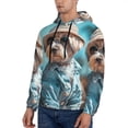 thumbnail image 3 of Pofeuu Stylish Dog in Denim Outfit Print Mens Casual Hooded Collar Drawstring Hoodies Pullover Sweatshirts Casual Long Sleeve Shirts-XX-Large, 3 of 7