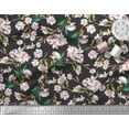 thumbnail image 3 of Soimoi Polyester Crepe Fabric Leaves & Floral Artistic Printed Fabric 1 Yard 42 Inch Wide, 3 of 3