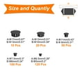 thumbnail image 2 of 300pack Plastic Hole Plug, 5-Sizes Nylon Caps-Snap in Locking Hole Plugs, 2 of 6