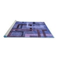 thumbnail image 2 of Ahgly Company Machine Washable Indoor Square Oriental Blue Modern Area Rugs, 3' Square, 2 of 4