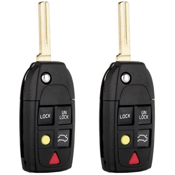 OCPTY 1X Télécommande Sans Clé Non Découpée Coque de Remplacement pour Volvo S60 S80 V70 XC70 XC90 S80 S60 V70 XC70 XC90 LQNP2T-APU