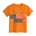 thumbnail image 5 of Zshosam American Flag T-Shirt Kids Boys Kids Toddler Little Girls 4th of July T-Shirt Red White & Blue Patriotic Retro American Flag Top Size 7T 8T,(Orange 7-8 Years), 5 of 5