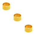 thumbnail image 4 of bedienty Knitting Rings Finger for Protection Thimble Adjustable Sewing Loop Specially-designed Crochet Tools for Home Yarn Crafts Thicken Gold Ring 3Set, 4 of 6