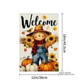 thumbnail image 4 of JOOCAR Welcome Scarecrow Sunflower Linen Garden Flag for Fall Autumn Home Outdoor Garden Yard Door Decor 12x18 inch, 4 of 5