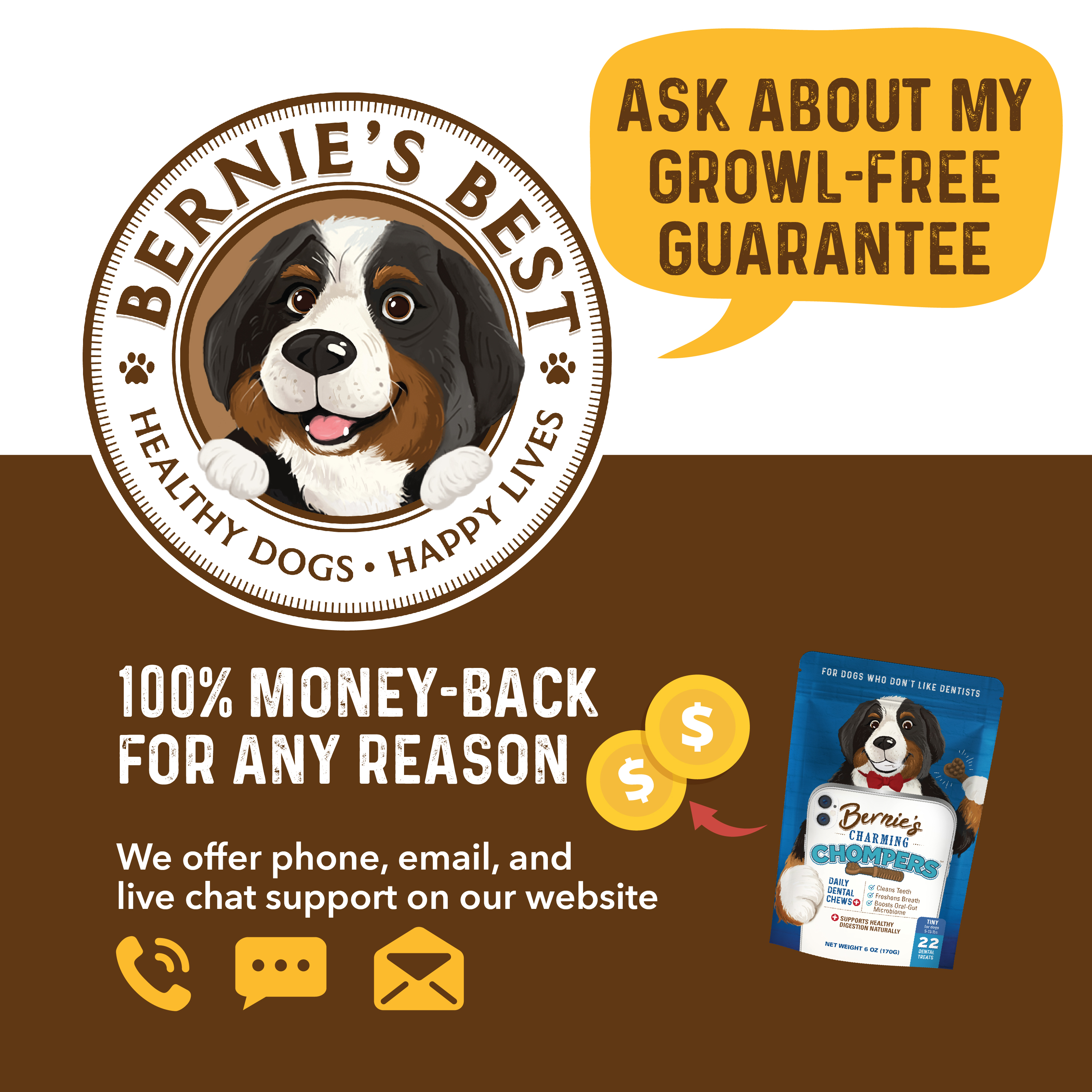 Bernie's Charming Chompers Dental Chews for Dogs 15-25 lbs photo 4