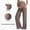 Brown, variant on Maternity Pants for Work Wide Leg Pants Woman with Elastic Waistband High-Waist Fleece-Lined Winter Pants for Pregnant Women Straight Leg Breathable Belly Support Maternity Clothes