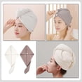 thumbnail image 5 of Toalla para secar el cabello y turbante de microfibra, gorro absorbente para mujer de secado rápido., 5 of 5
