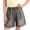 Gray, variant on Cethrio Girls Denim Shorts Size 10-12, Summer School Elastic Waist Relaxed Fit Kids Jean Shorts Blue Size 10
