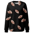 thumbnail image 5 of BODOAO Womens Sparkle Football Sequin Rugby Sweatshirt Game Day Y2K Crewneck Oversized Shirt Long Sleeve Loose Pullover Women's Casual Convention for Tarot and Brews Classic Sweatshirt Black L, 5 of 5