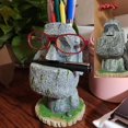 thumbnail image 3 of de Pascua Moai nd Moai portalápices de oficina lápiz labial maquillaje de pestañas organizador de brochas soportes para gafas decoración de Macarena Portalápiz, 3 of 7
