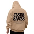 thumbnail image 2 of Siilsaa Men's Cotton Blend Long Sleeve Tees Khaki,S, 2 of 5