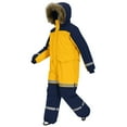 thumbnail image 6 of SERTG Kids One-Piece Ski Suit Set Waterproof Windproof Thermal Insulated Winter Snow Play Fleece-Lined Warm Outdoor Snowsuit Coat and Jumpsuit Set(Yellow#1,10 Years), 6 of 9