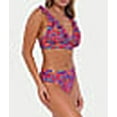 thumbnail image 4 of Printed Willa Ruffle Wire-Free Bikini Top Swimsuit, 4 of 6